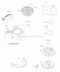 Blower Housing Flywheel Rotating Screen Diagram and Parts List for 541777-0110-E1  Briggs and Stratton Engine